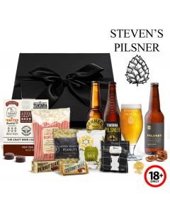 Personalised Pilsner craft beer gift boxes.