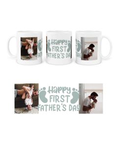 Happy first father's day photo mug