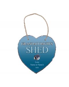 Heart shaped hanging stone gift for Grandad