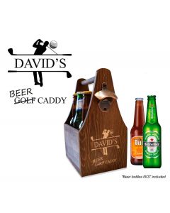 Funny personalised beer caddy for men that love golf in New Zealand.