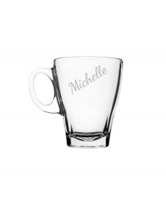 Personalised glass tea cup for women