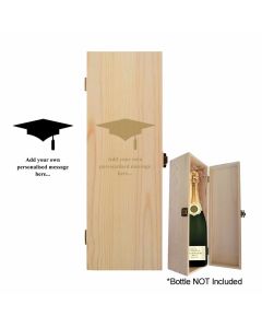 Graduation gift personalised bottle presentation box.