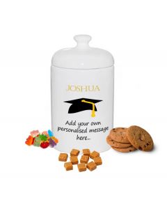Personalised lolly jar for graduation gifts