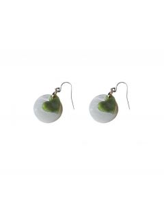 New Zealand Greenstone and Mother of Pearl earrings for birthday gifts