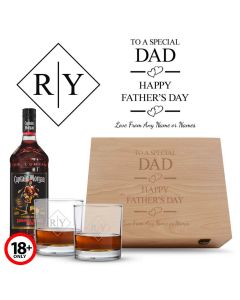Personalised rum gift box for dad on Father's Day.