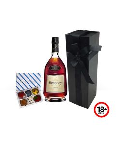 henessy VSOP brandy with chocolates and gift box