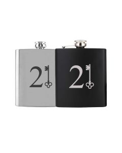 21st Birthday key hip flask