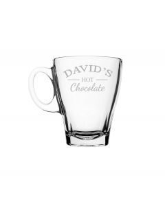 Personalised hot chocolate glass cup