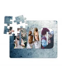 Personalised jigsaw puzzle with Dad photo design.