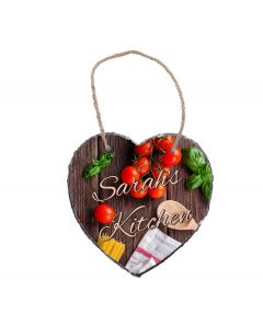 Personalised hanging heart stone for the chef