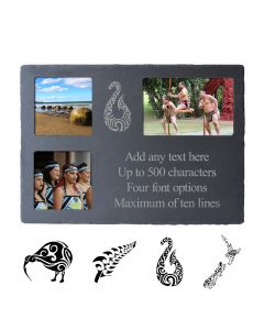 Personalised kiwiana slate photo frame