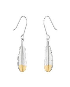 Huia Feather Pendant Earrings by Little Taonga