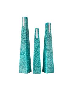 Set of three Ocean Sage icicle candles