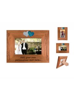 Rimu wood with Paua & Mother of Pearl photo frame for wedding gifts