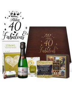 Fabulous personalised birthday gifts for women luxury gourmet food and wine gift box.