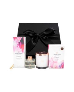 Linden Leaves Petal soy candle and fragrance diffuser gift set