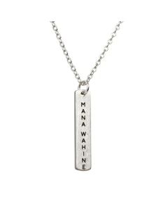 Mana Wahine strong women silver necklace from Little Taonga in New Zealand