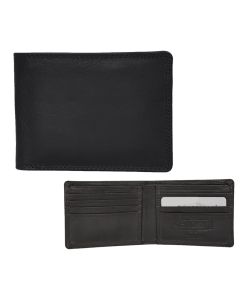 Men's black leather wallets