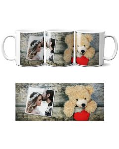 Personalised teddy mug with picture