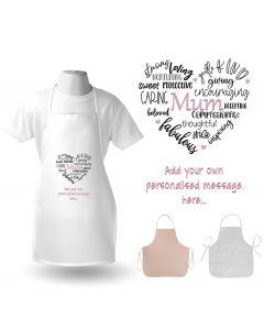 Personalised word cloud apron for Mum