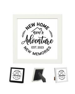 New home, new memories, new adventures picture frames.