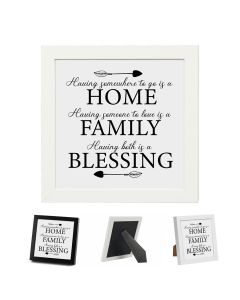 Home, family and blessings picture frames.