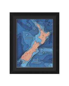 New Zealand islands Topographic 3D layered maps