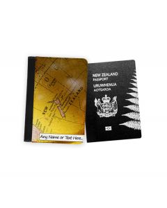 Personalised passport holder with map