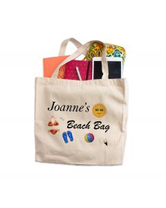 Personalised beach tote bag