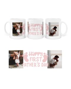 Happy first father's day photo mug for dad