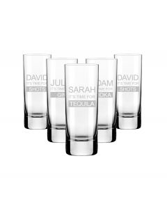 Personalised party shot glasses