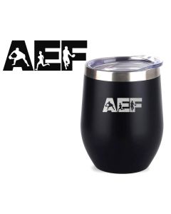Thermal cups laser engraved with initials or name in a rugby themed font.