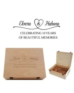 Personalised wedding anniversary keepsake boxes