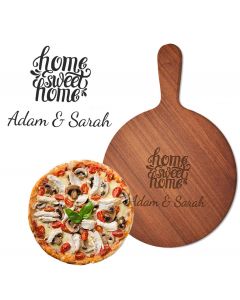 Personalised housewarming gift pizza boards