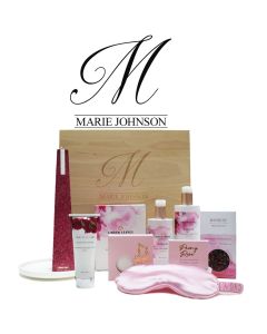 Candle, beauty products and chocolate luxury gift boxes for women.