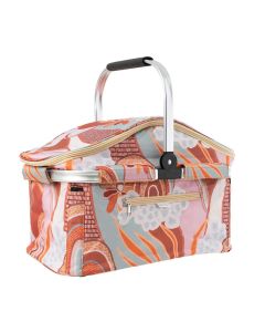 Insulated Picnic Basket With Abstract Design	