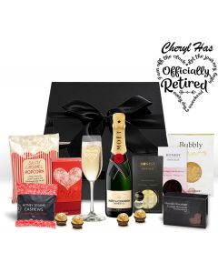 Personalised Champagne gift boxes for retirement gifts in New Zealand.