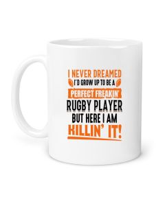 Funny gift coffee and tea mugs for poeple that play rugby