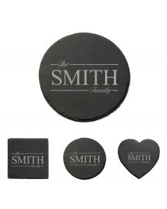 Personalised slate coasters for Christmas gifts