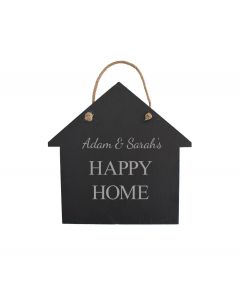 Personalised slate sign for a Happy Home