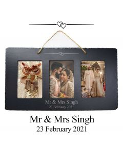 Personalised wedding slate frame