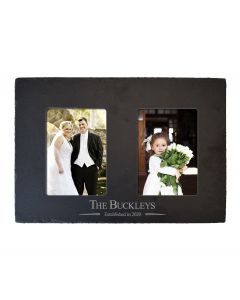 Personalised wedding gift slate photo frame