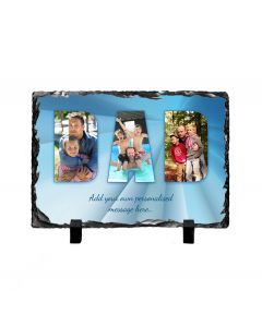 Personalised slate photo frame for dad