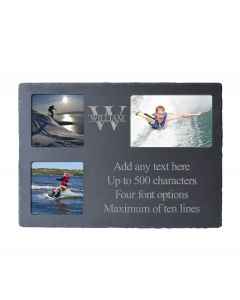 Personalised slate photo frame for any occasion