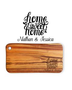 Personalised home sweet home chopping boards