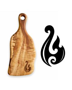  Hei Matau Hook engraved solid wood food serving paddle boards