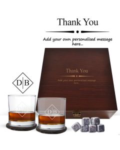 Thank you gift set glasses and stones