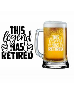 This legend has retired beer glass