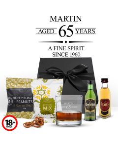 Personalised birthday whisky glass with a fine spirit since design