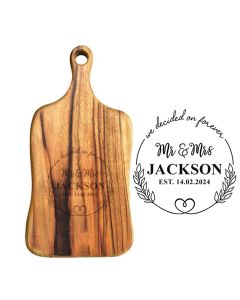 We decided on forever personalised wood food paddle board for couples